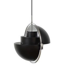 Gubi Multi-Lite Small Hanglamp - Chroom & Mat zwart