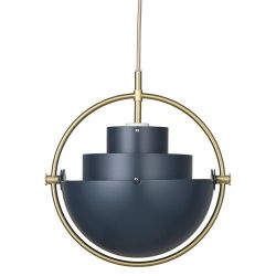 Gubi Multi-Lite Small Hanglamp - Messing & Blauw