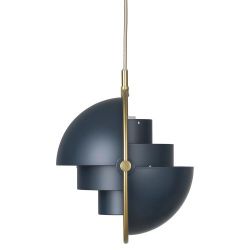 Gubi Multi-Lite Small Hanglamp - Messing & Blauw