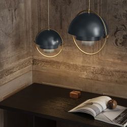 Gubi Multi-Lite Small Hanglamp - Messing & Blauw