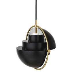 Gubi Multi-Lite Small Hanglamp - Messing & Mat zwart