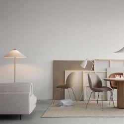 Gubi Tynell 9602 Vloerlamp - Messing & Wit