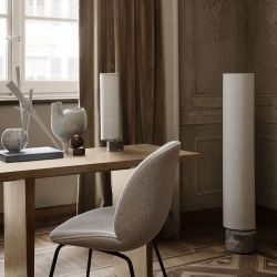 Gubi Unbound H120 Vloerlamp - Grijs marmer & Wit