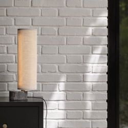 Gubi Unbound H80 Vloerlamp - Grijs marmer & Wit