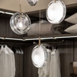 Bomma Lens 26 pcs Square Hanglamp - 12x Gerookt 14x Wit glas