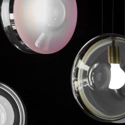 Bomma Orbital Hanglamp - Venus roze - Patina goud