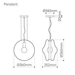 Bomma Orbital Hanglamp - Venus roze - Zilver