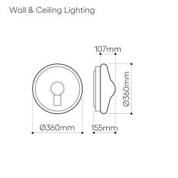 Bomma Orbital Wandlamp/Plafondlamp - Maan helder - Zilver