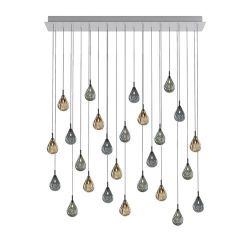 Bomma Soap Mini 26 pcs Square Hanglamp - 8x Blauw 9x Zilver 9x Goud glas