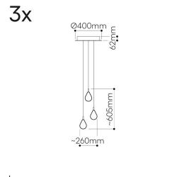 Bomma Soap Mini 3 pcs Hanglamp - 2x Helder 1x Mat glas