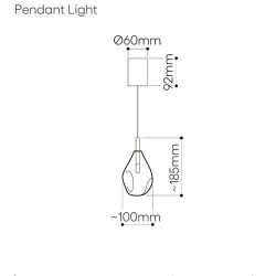 Bomma Soap Mini Single Hanglamp - Mat glas - Geborsteld gouden fitting