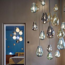 Bomma Soap Mini Single Hanglamp - Zilver glas - Antraciet fitting