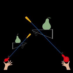 Flos 265 Small Wandlamp - Blauw rood geel