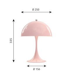 Louis Poulsen Panthella Mini Tafellamp - 2700K - Lichtroze