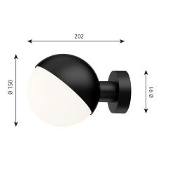 Louis Poulsen VL Studio Wandlamp - Zwart - Zonder draad