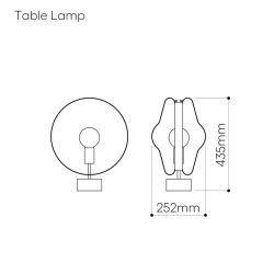 Bomma Orbital Tafellamp - Polair wit - Zilver