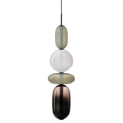 Bomma Pebbles Large Hanglamp - Configuratie 4 - Wit - zwart