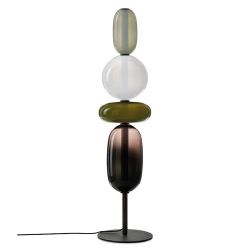 Bomma Pebbles Large Vloerlamp - Configuratie 2 - Zwart, wit - groen