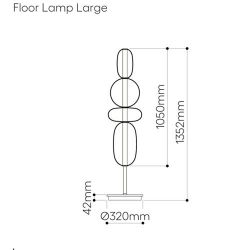 Bomma Pebbles Large Vloerlamp - Configuratie 2 - Zwart, wit - groen