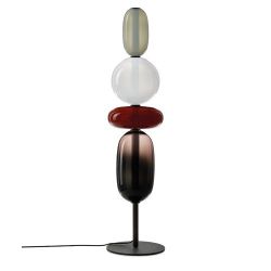 Bomma Pebbles Large Vloerlamp - Configuratie 3 - Zwart, wit - rood