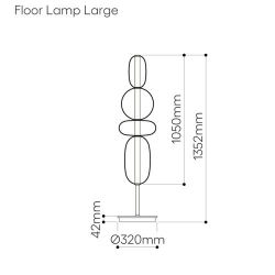 Bomma Pebbles Large Vloerlamp - Configuratie 3 - Zwart, wit - rood