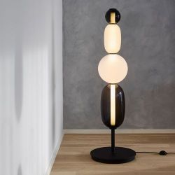 Bomma Pebbles Large Vloerlamp - Configuratie 3 - Zwart, wit - rood