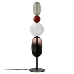 Bomma Pebbles Large Vloerlamp - Configuratie 5 - Zwart, rood - wit