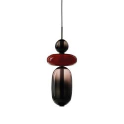 Bomma Pebbles Small Hanglamp - Configuratie 1 - Zwart - rood