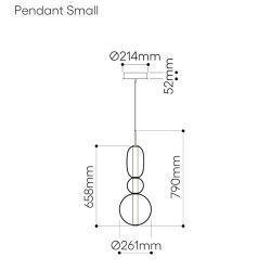 Bomma Pebbles Small Hanglamp - Configuratie 4 - Wit - rood
