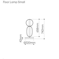 Bomma Pebbles Small Vloerlamp - Configuratie 1 - Zwart - wit