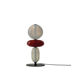 Bomma Pebbles Small Vloerlamp - Configuratie 2 - Wit - rood