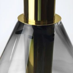 Bomma Phenomena Hanglamp - Cone - Rook grijs - goud