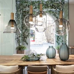 Bomma Phenomena Hanglamp - Capsule - Rook grijs - goud