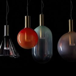 Bomma Phenomena Hanglamp - Small Ball - Ferrari rood - zilver