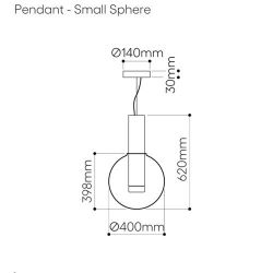 Bomma Phenomena Hanglamp - Small Ball - Helder - geborsteld goud