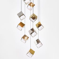 Bomma Pyrite 12 pcs Hanglamp - 6x goud 6x zilver