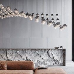 Bomma Pyrite 26 pcs Square Hanglamp - Zilver