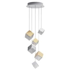 Bomma Pyrite 6 pcs Hanglamp - 3x goud 3x zilver
