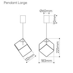 Bomma Pyrite Large Hanglamp - Zilver - antraciet