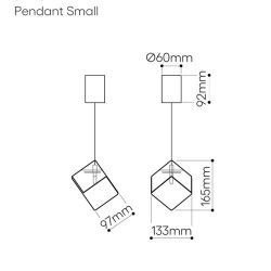 Bomma Pyrite Small Hanglamp - Goud - geborsteld goud