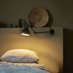 DCW Editions Lampe Gras N204 L 40 Round Wandlamp - Zwart/koper