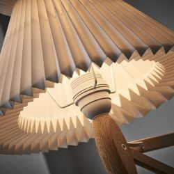 LE KLINT Sax 234-1/21 Wandlamp - Licht eiken met papieren kap - Wit