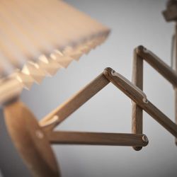 LE KLINT Sax 234-6/21 Wandlamp - Licht eiken met standaard kap - Wit