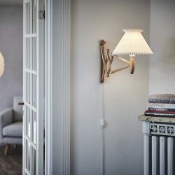 LE KLINT Sax 234-6/27 Wandlamp - Licht eiken met papieren kap - Wit