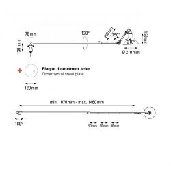 DCW Editions Lampe Gras N213 Conic Wandlamp - Koper/wit