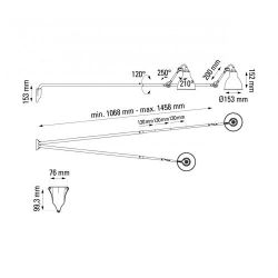 DCW Editions Lampe Gras N213 Double Round Wandlamp - Zwart
