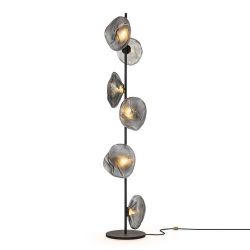 Bocci 73.6 Vloerlamp - Donkergrijs - Zwarte base