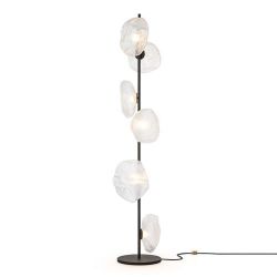Bocci 73.6 Vloerlamp - Transparant - Zwarte base