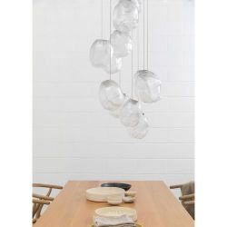 Bocci 73.16V Random Hanglamp - Transparant - Vierkante plafondkap