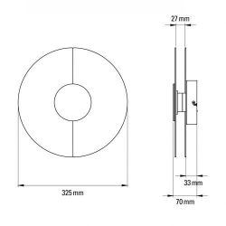 DCW Editions Midnight 325 Solid Wandlamp - Zwart